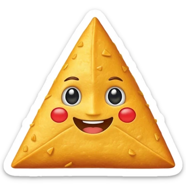 golden dorito with face sticker