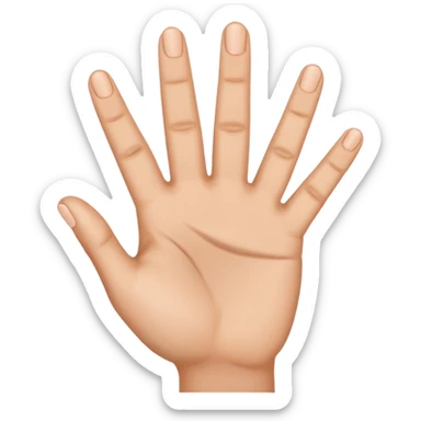 Manos con 3 dedos levantados y la otra mano solo 1 dedo levantado sticker