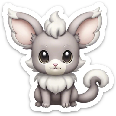 Minccino-Espurr-Cinccino-creature-hybrid  sticker