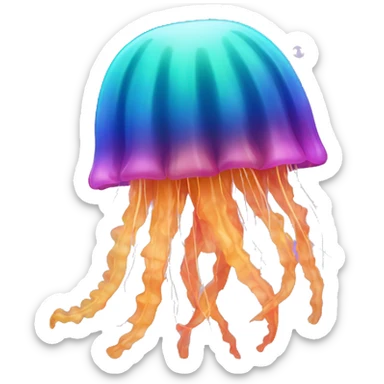 Multiple colors jellyfish  sticker