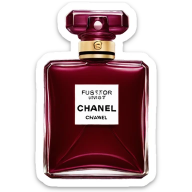 Chanel perfume burgundy  sticker