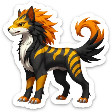 Houndoom-Solgaleo-Tigress-Luxray-Trico-Gryphon-fusion (full body) sticker