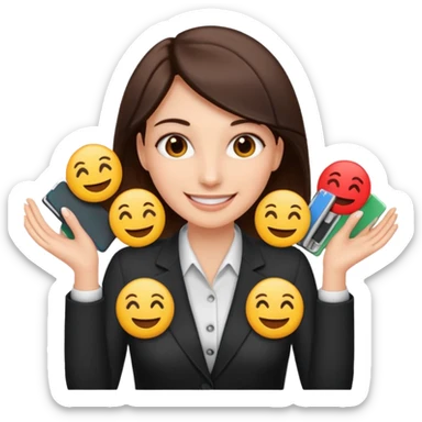 crazy woman obssesed with organization and perfectionist with multiple hands
more dinamic emoji  sticker