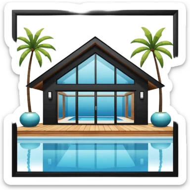 pool house sticker