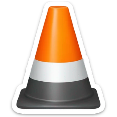 orange traffic cone sticker