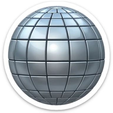 disco ball silver emoji iphone sticker