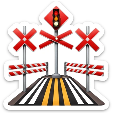 Railroad crossing  sticker
