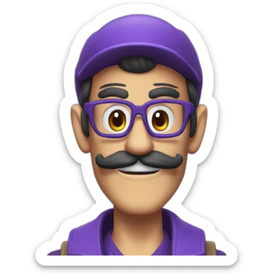 Waluigi sticker