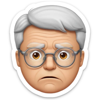 grumpy man being amazed by everything sticker