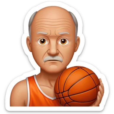 Gene Hackman with basketball  sticker