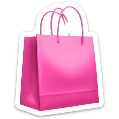 Shoppingbag pink sticker