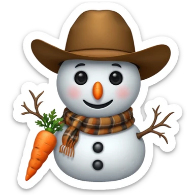 western snowman  sticker