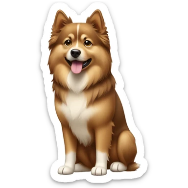 Finnish Lapphund Brown and light brown standing up sticker