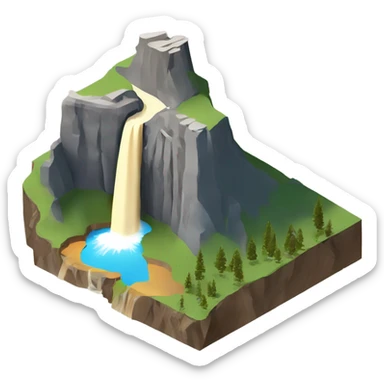 Yellowstone National Park isometric sticker