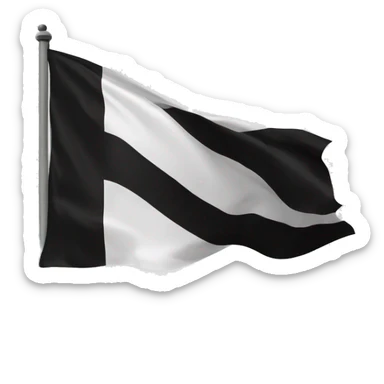 Flag Bretagne un France White and black sticker