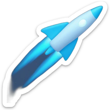 a blue comet sticker