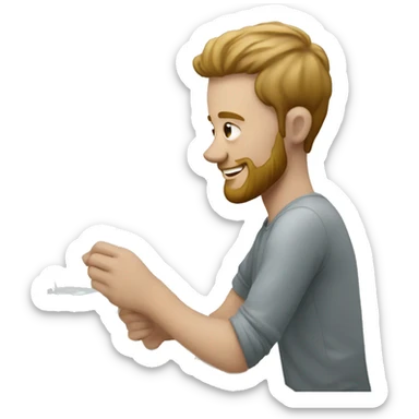 white man creating artwork on glass sticker