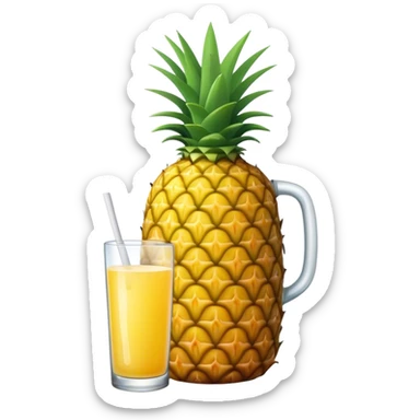 Pineapple juice bottle sticker