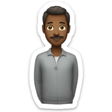 Un homme métisse ou sticker