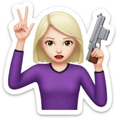 girl doing the kill herself emote sticker