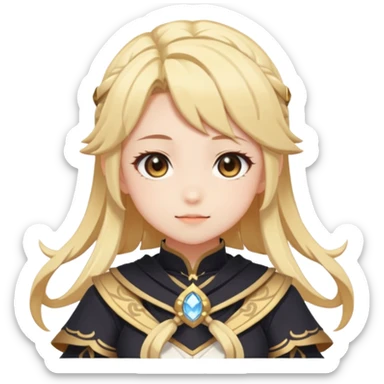 Cute Lumine from Genshin Impact in Photorealistic Hoyoverse Anime Style  sticker