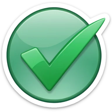 The symbol of a check ✔️ ✅️ sticker