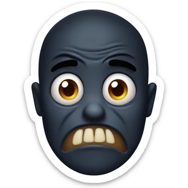 Horrified dark evil face sticker