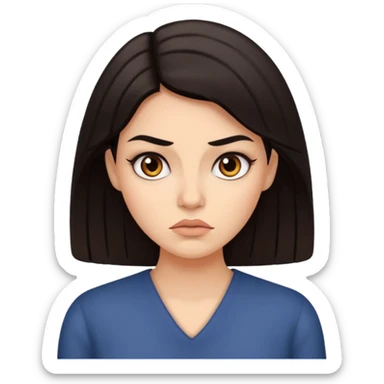 Give me an emoji of a woman looking unimpressed in a sassy way sticker