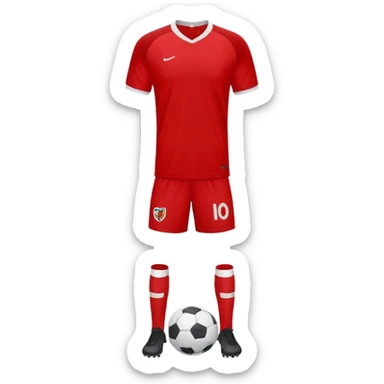 solid red plain soccer jersey sticker