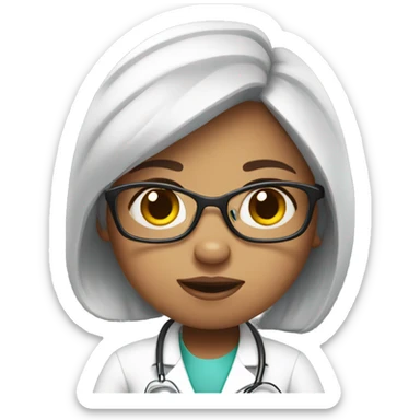 Piggy girl doctor sticker