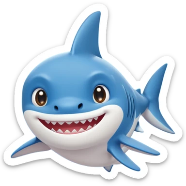 emojis.com cute-baby-shark,-simple,-friendly,-suitable-for-emoji-or-sticker sticker