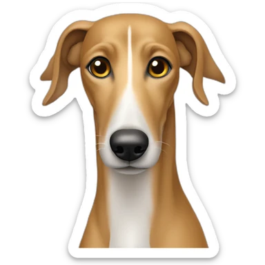 tan greyhound head sticker