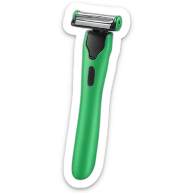 Green single edge razor sticker