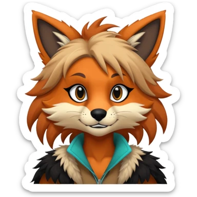 Edgy anthro furry by Falvie, LiLaiRa, griffsnuff, AngieWolf sticker