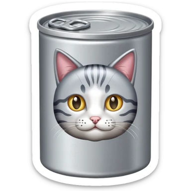 create a can of catfood, remove the cat just the plain can emoji sticker