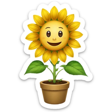 An exact  picture of the sunflower from Plants vs. Zombies sticker