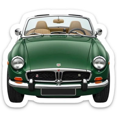 1977 British racing green Mgb roadster chrome bumper wire wheels reg plate YGR 151R  sticker