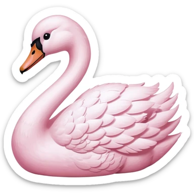 pastel pink swan sticker