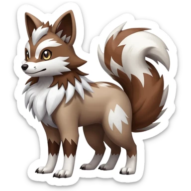  Zigzagoon-Furret-Lycanroc-Hybrid (Full body) sticker