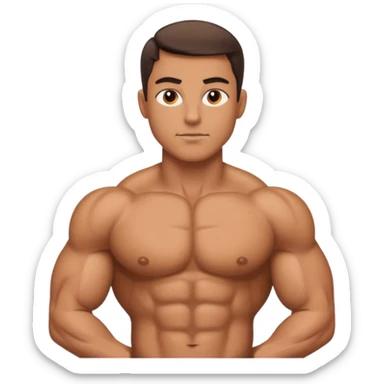 Create a buffed and defined chest view sticker