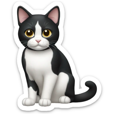 Tuxedo Cat Breed Full Body sticker