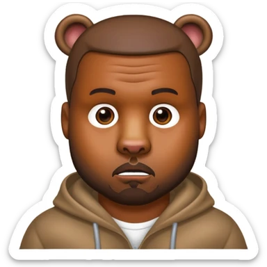 kanye west bear man sticker