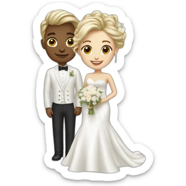 luxury wedding sticker