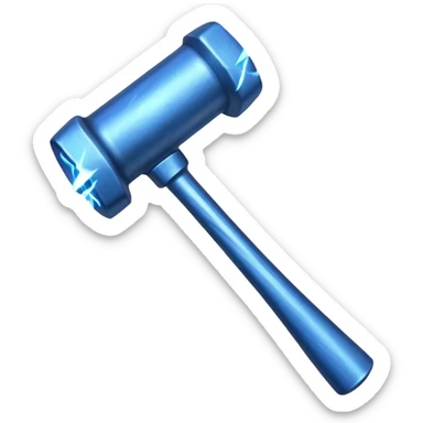 hammer with lightning infused sticker