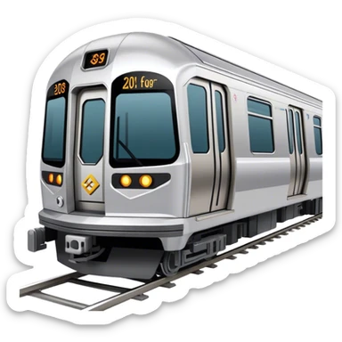 Subway Train (NYC) - Bombardier (Model Year: 2021) (Iconic colour: Silver) sticker