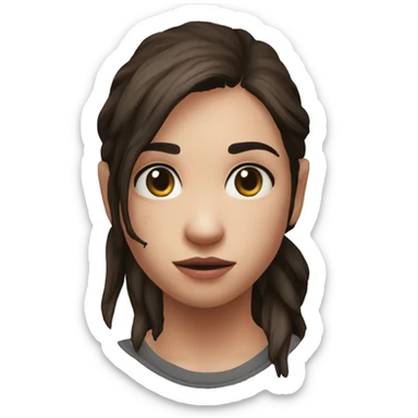 Ellie the last of us red t-shirt sticker