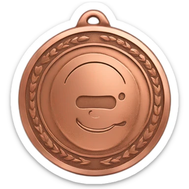 Copper 4th place medal no ribbon sticker