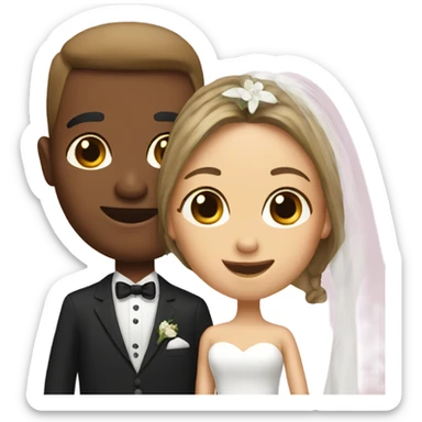 Newly married couple sticker