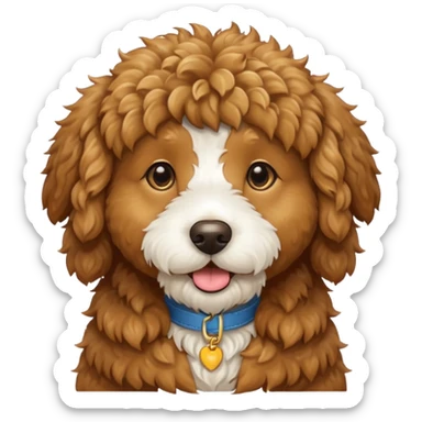 golden doodle dog sticker