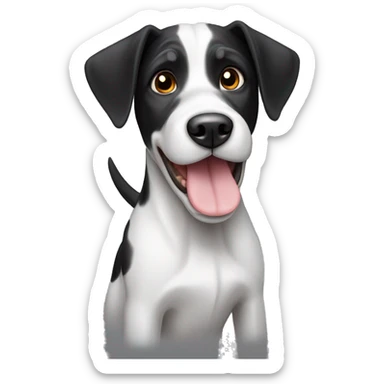 Black and white Pointer terrier dog  sticker